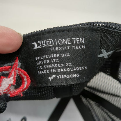 Yupoong Trucker Hat Gray Black Red One Size Mesh Snapback Flexfit 110 Quanta
