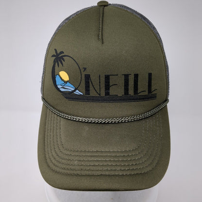 O'Neill Snapback Rope Trucker Hat Brown One Size Mesh Back Colorblock