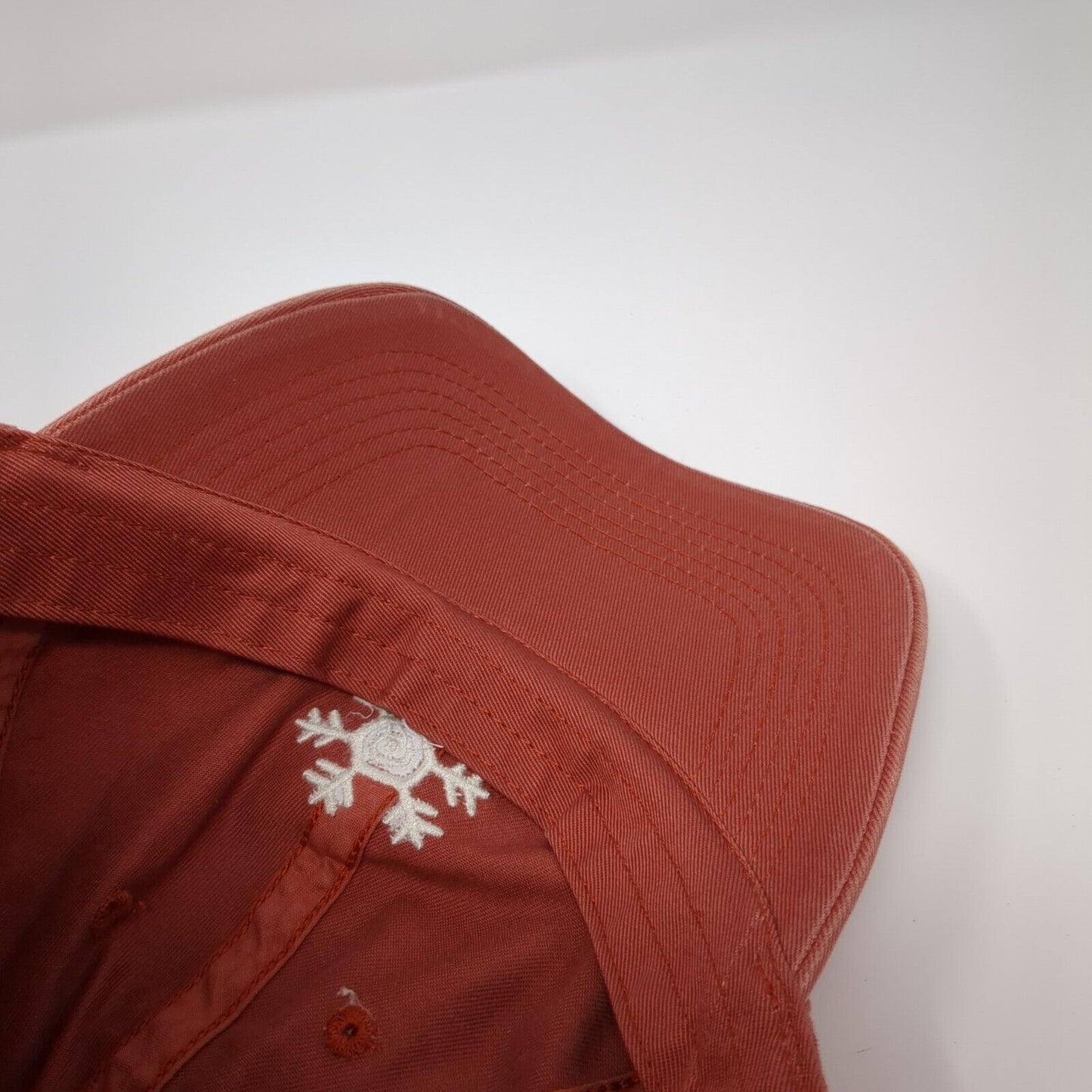 Life is Good Snowflake Slideback Hat Red One Size Adjustable Embroidered Cotton
