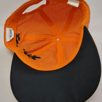 Blue Line Little Caesars Baseball Cap Orange One Size Perforated Strapback Hat