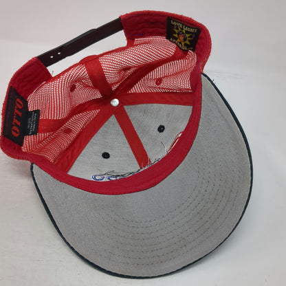 Otto Colorado Mountain State Flag Logo Black Red Snapback Trucker Hat One Size
