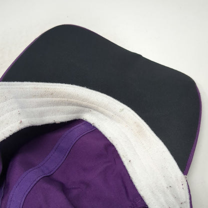 Asics Baseball Cap Purple One Size Mesh Panels Reflective Trim White Logo Hat