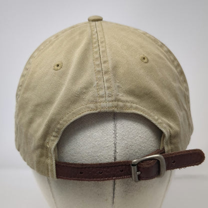 Polo Ralph Lauren Baseball Cap Brown One Size Leather Strapback Embroidered Hat