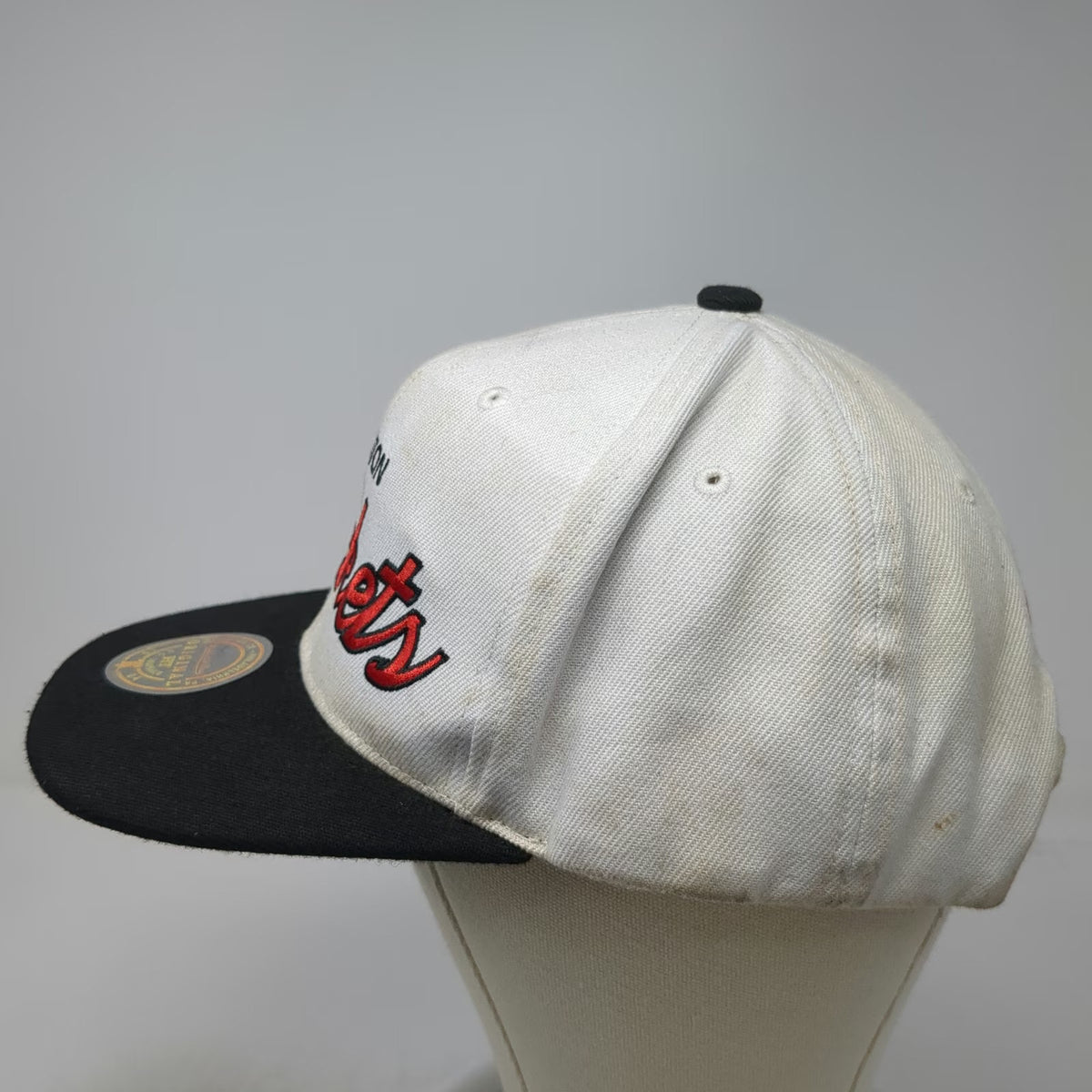 Mitchell & Ness Houston Rockets Snapback White OS Hat Green Under Visor NBA