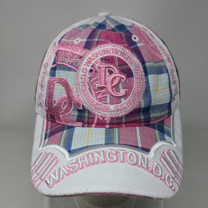 Washington DC Strapback Hat Multicolor One Size Embroidered Plaid