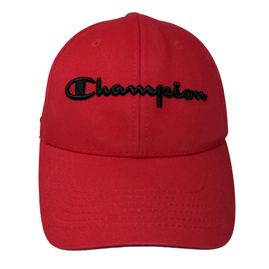 Champion Men's Slideback Hat Red Size OSFM Embroidered Logo Cotton