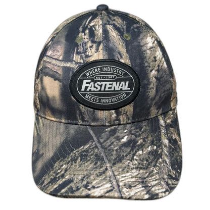 Fastenal Baseball Cap Brown One Size Camo Industrial Workwear Patch Hat