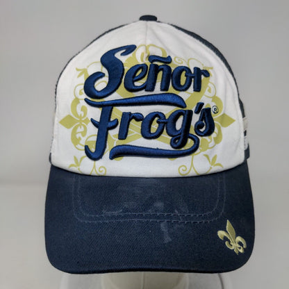 Senor Frog's Snapback Mesh Back Trucker Hat Blue One Size St. Thomas