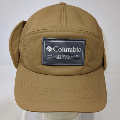 Columbia Trapper Brown One Size Sherpa Lined Ear Flaps Adjustable Outdoor Hat