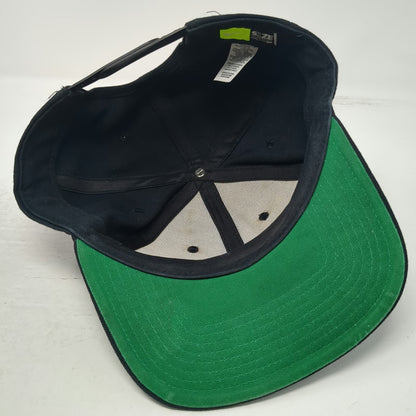 Nike Snapback Black One Size Pro Embroidered Swoosh Green Underbrim 6 Panel Hat