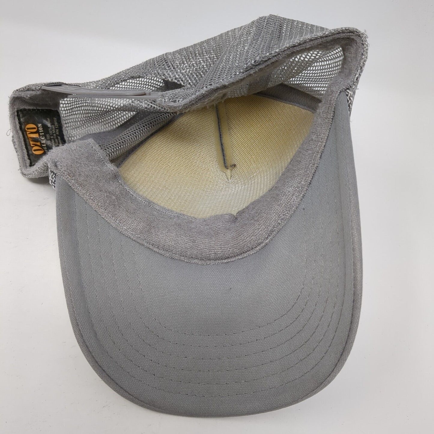 Letter P Snapback Trucker Hat Gray OS Adjustable Embroidered Mesh Back Rope Otto