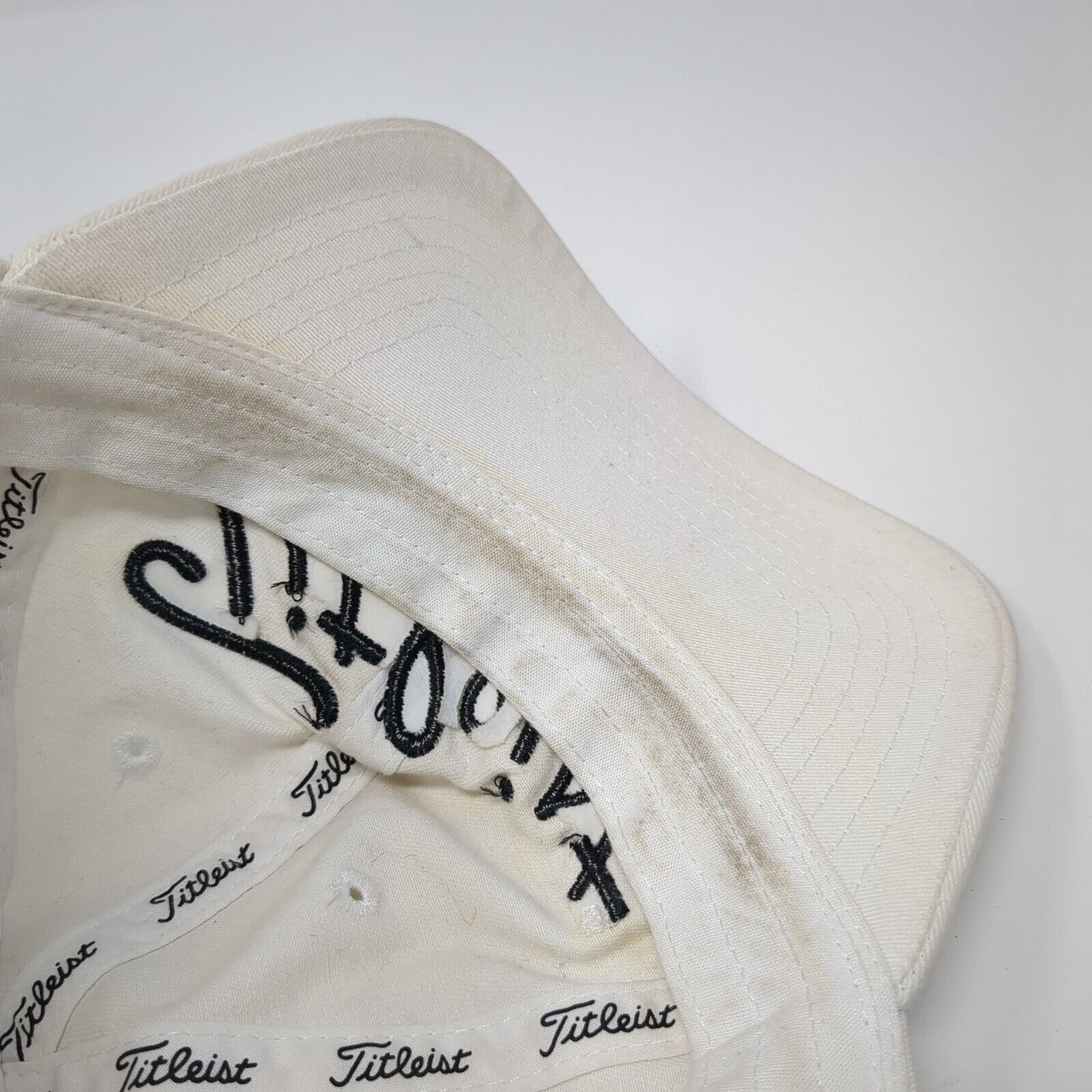 Titleist Regatta Bay Slideback Golf Hat White OS Adjustable Embroidered 6 Panel