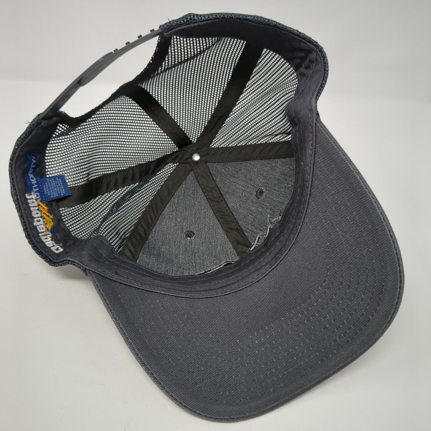 Cradlepoint Snapback Trucker Hat Gray OS Adjustable Mesh Back Port Authority