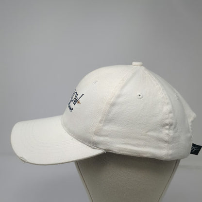 Town Talk Baseball Cap White One Size Benbow Hotel Resort Strapback Hat Cotton