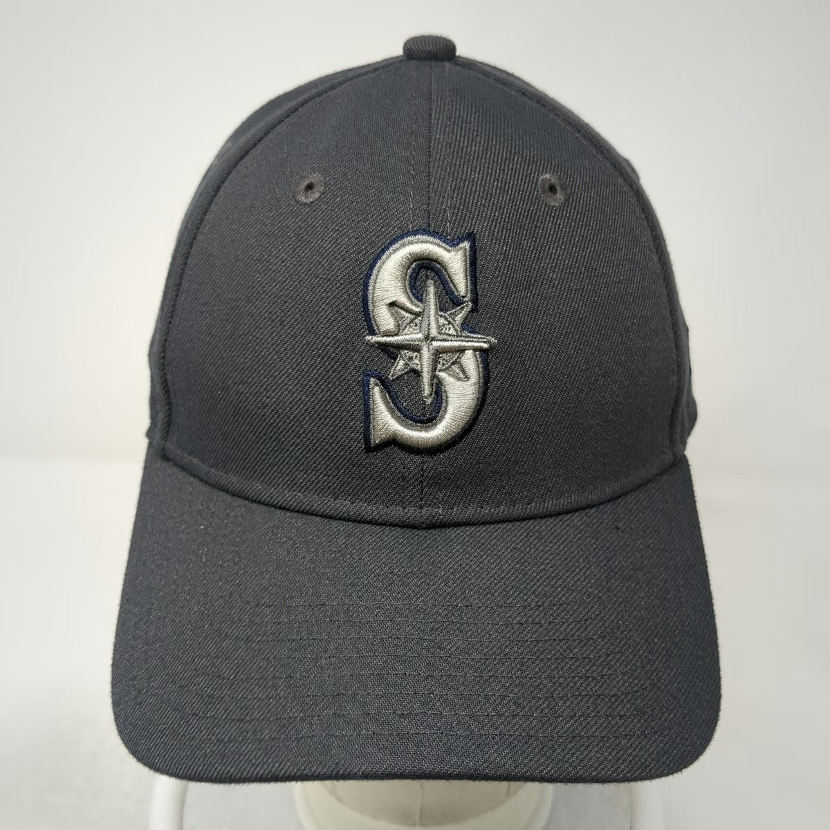 New Era Seattle Mariners MLB Baseball Cap Gray One Size 9FORTY Strapback Hat
