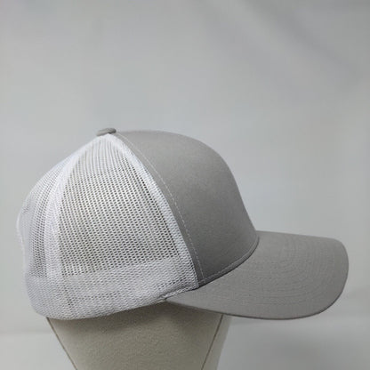 Meadow View Snapback Trucker Hat Gray One Size Mesh Back Embroidered