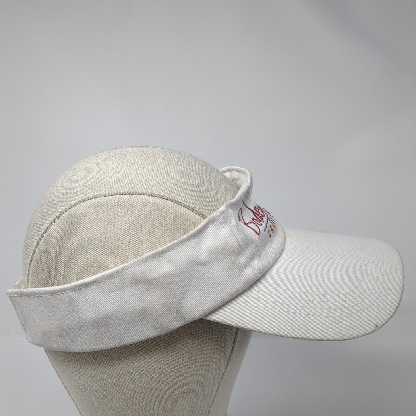 Bodega Bay California Strapback Sun Visor Hat White One Size Adjustable
