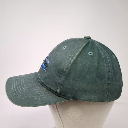 Hawaiian Headwear Baseball Cap Green One Size Hawaii Wave Leather Strapback Hat