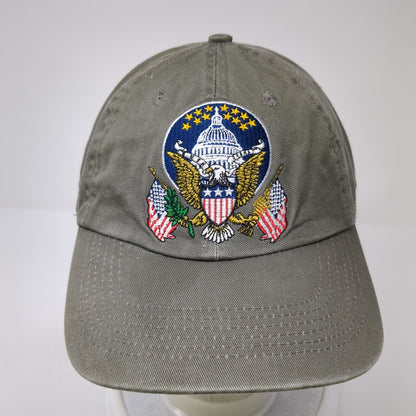 American Eagle Wadshington DC Slideback Hat Brown OS Adjustable Embroidered