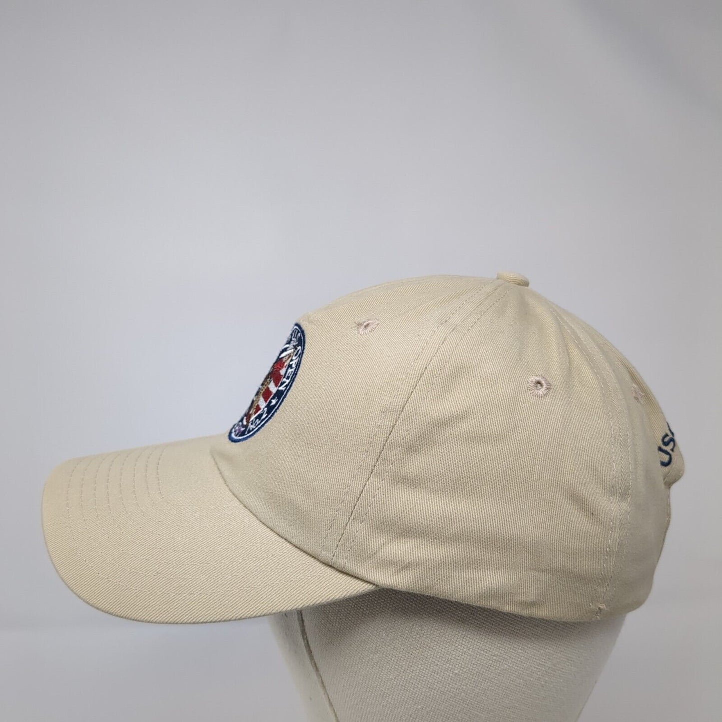 2005 US Open Pinehurst No. 2 Slideback Hat Tan One Size USGA Member
