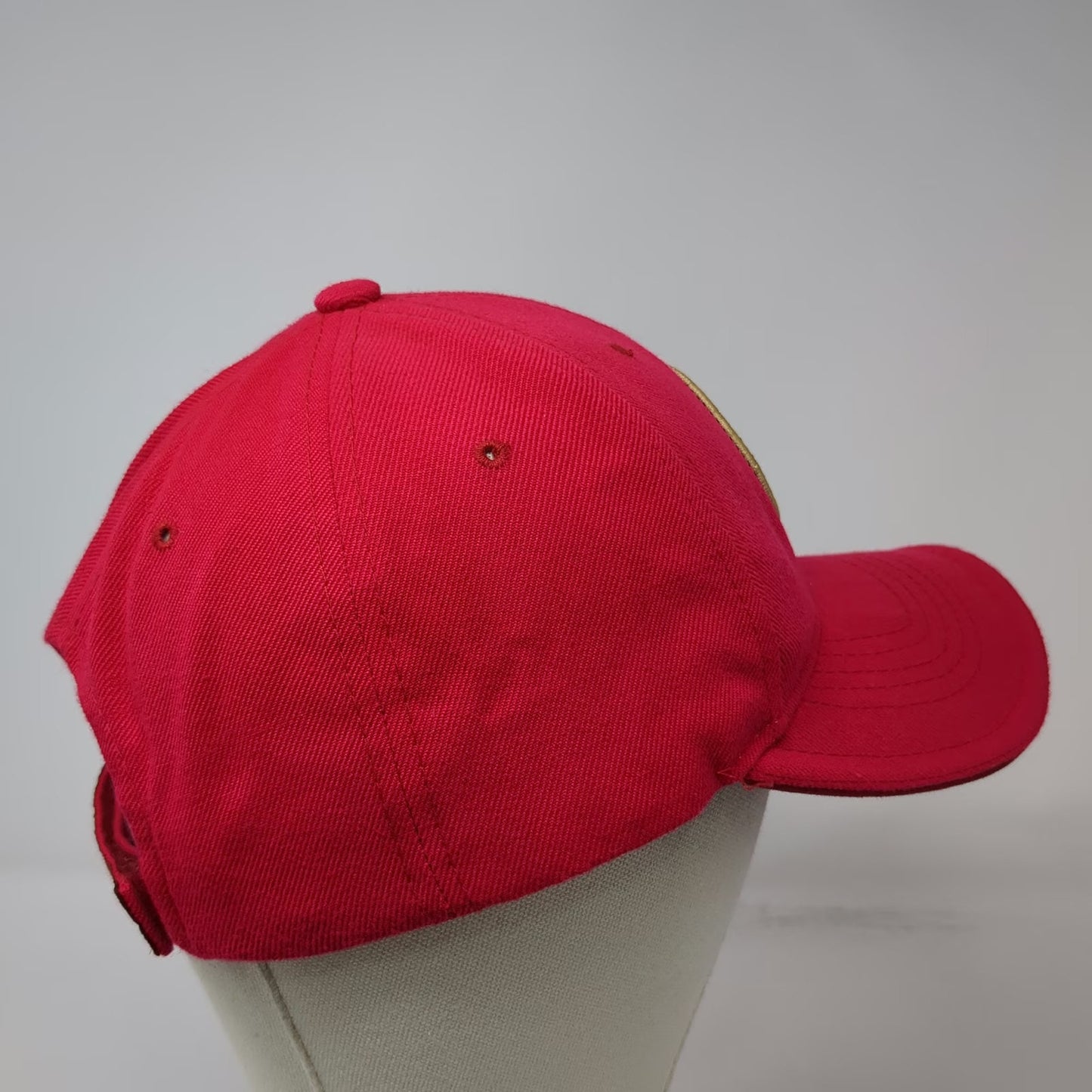 Rapid Dominance USMC Marine Corps Red One Size Baseball Cap Hat Strapback Gold
