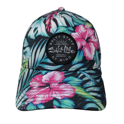 Salt Life Salty State of Mind Snapback Hat Multicolor OSFM Adjustable Floral