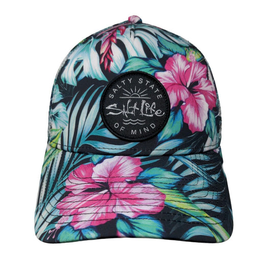 Salt Life Salty State of Mind Snapback Hat Multicolor OSFM Adjustable Floral