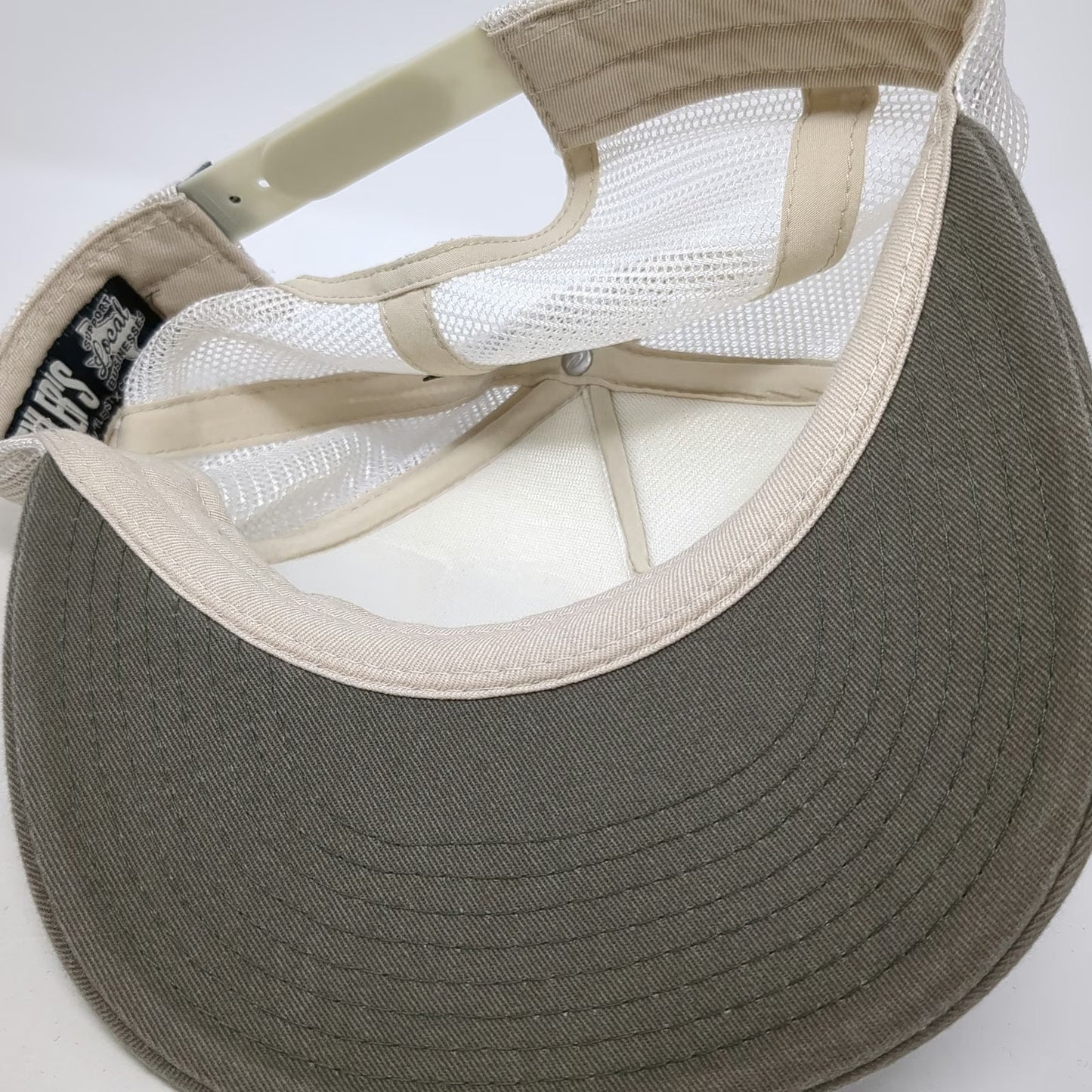 Tyler's Trucker Hat Gray Brown One Size Austin Texas Bison Patch Snapback hat