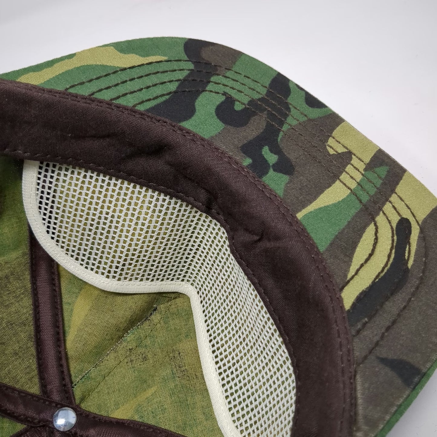 RC Trucker Green OS Ranger Camo Hat Snapback Made in USA Army Military Vintage
