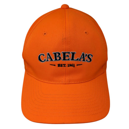 Cabela's Est. 1961 Snapback Hat Orange OS Adjustable Embroidered Outdoor Cap