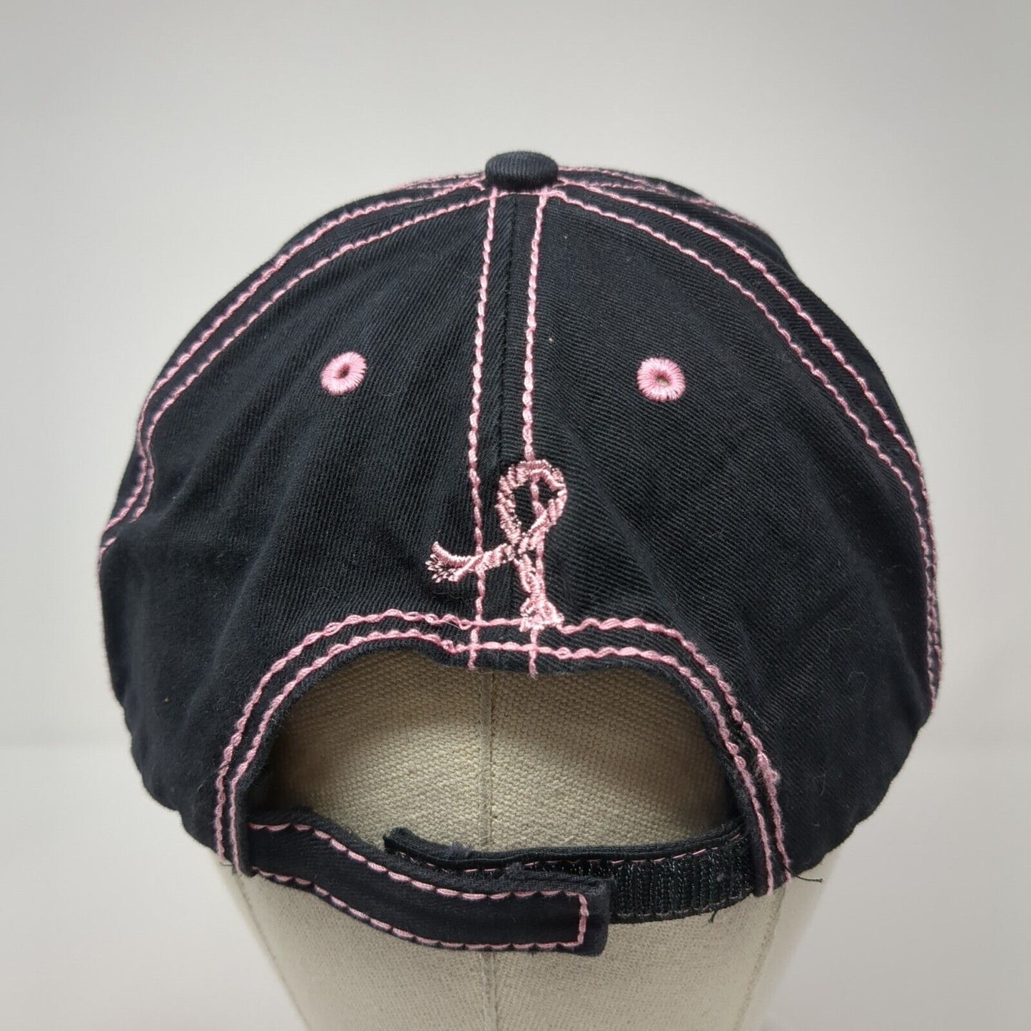Tough Enough To Wear Pink? Wrangler Strapback Hat Black OS Adjustable Cotton