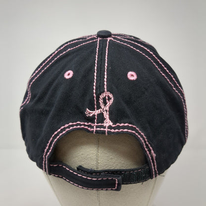 Tough Enough To Wear Pink? Wrangler Strapback Hat Black OS Adjustable Cotton