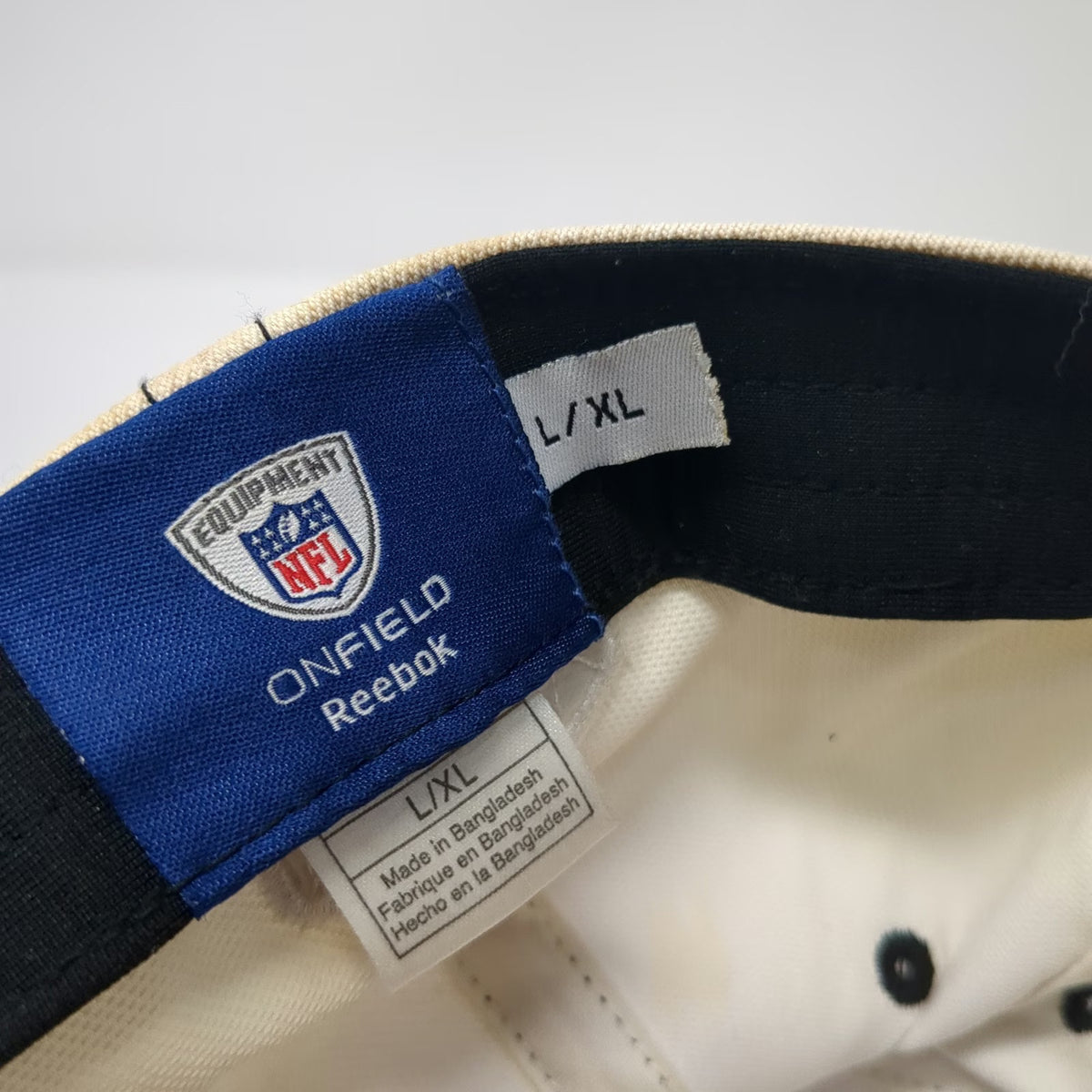 Cincinnati Bengals NFL Reebok Baseball Cap White XL Stretch Fit Tiger Logo Hat