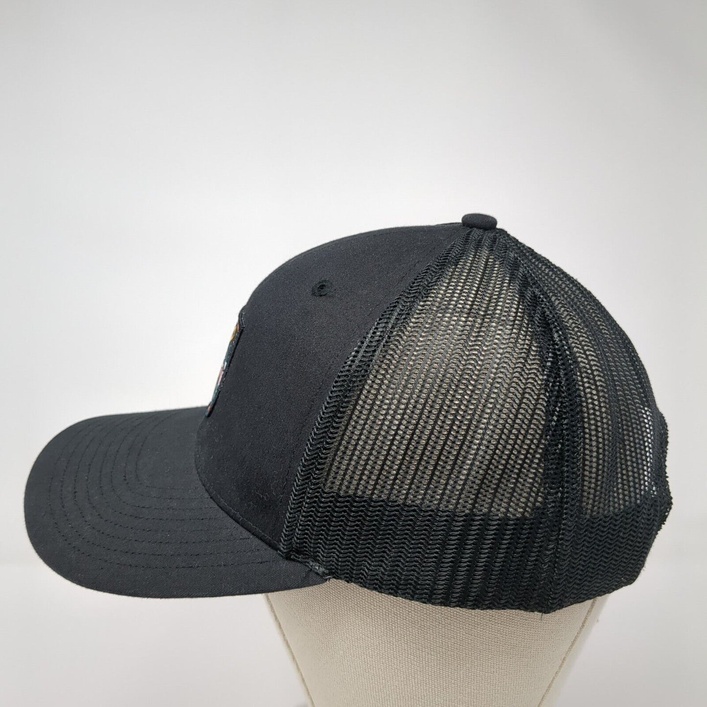 Meridian kiln Snapback Trucker Hat Black OS Adjustable Mesh Back Richardson