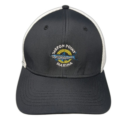 Legendary Black Baseball Cap One Size Tarpon Point Marina Mesh Back Fish Hat