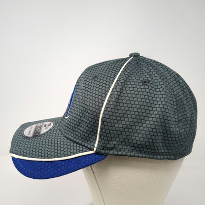 New Era Baseball Cap Gray Blue XL 39THIRTY Stretch Fit Honeycomb Gothic A Hat