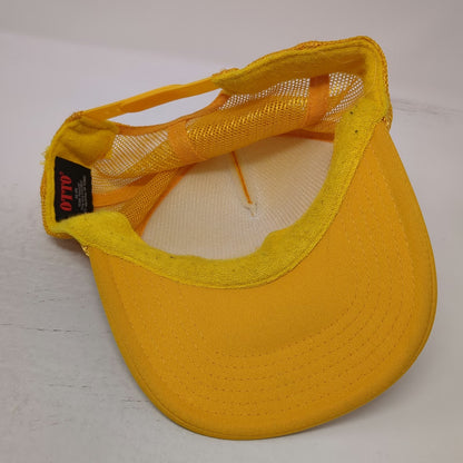 Otto Colorado Trucker Hat Yellow One Size Snapback Glitter Graphic Foam Mesh