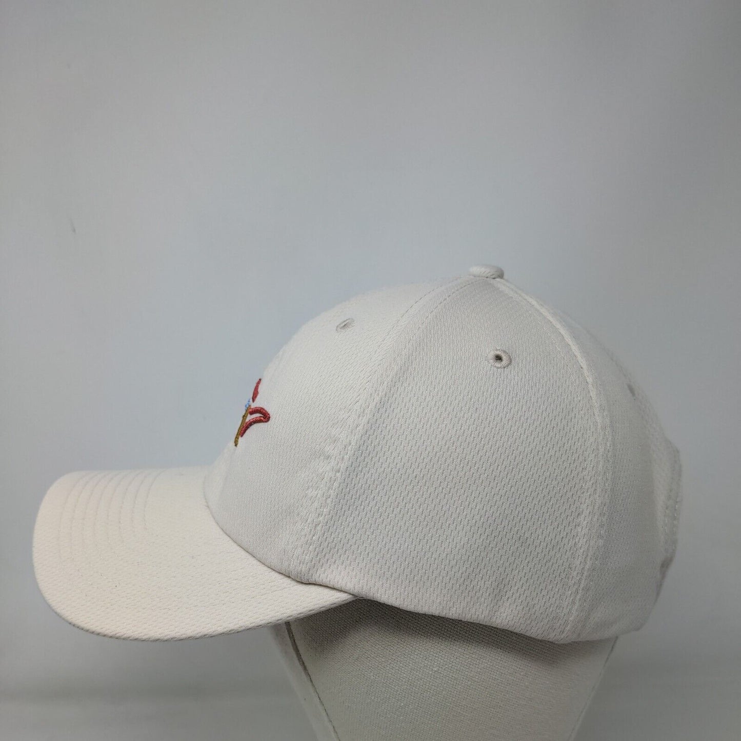 Greg Norman Shark Strapback Hat Tan OSFA Embroidered Adjustable