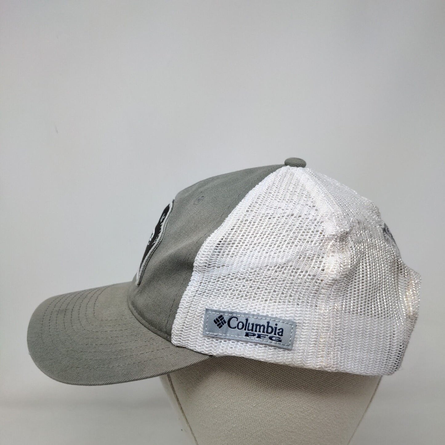 First On The Water Snapback Mesh Back Trucker Hat Gray One Size Columbia PFG