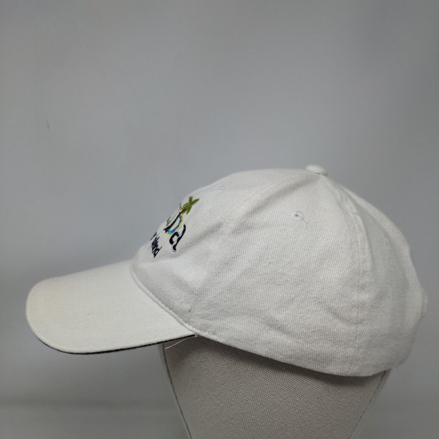 Aruba One Happy Island Slideback Hat Cream Adjustable Embroidered Logo