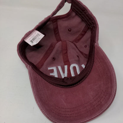 Love Slideback Hat Red One Size Embroidered Adjustable Vent Holes