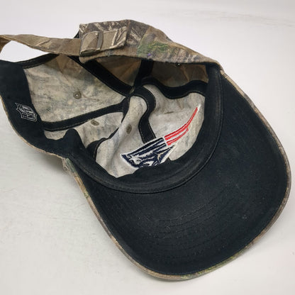 OTS NFL New England Patriots Baseball Cap Brown Camo One Size Slideback Hat Logo