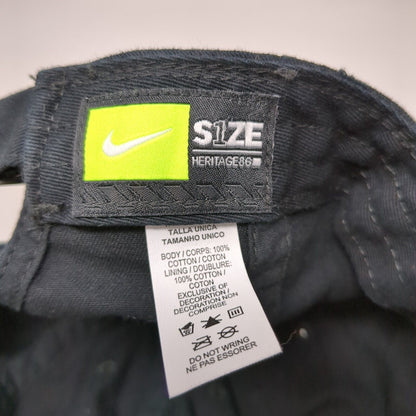 Nike Slideback Hat Black OSFA Adjustable Embroidered Swoosh Heritage86