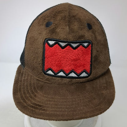 Domo Trucker Brown One Size Fuzzy Mesh Snapback Character Face Mascot Logo Hat