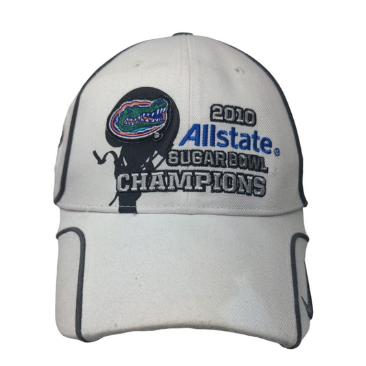 Nike Locker Room Men's Strapback Hat White OSFA 2010 Sugar Bowl Florida Gators