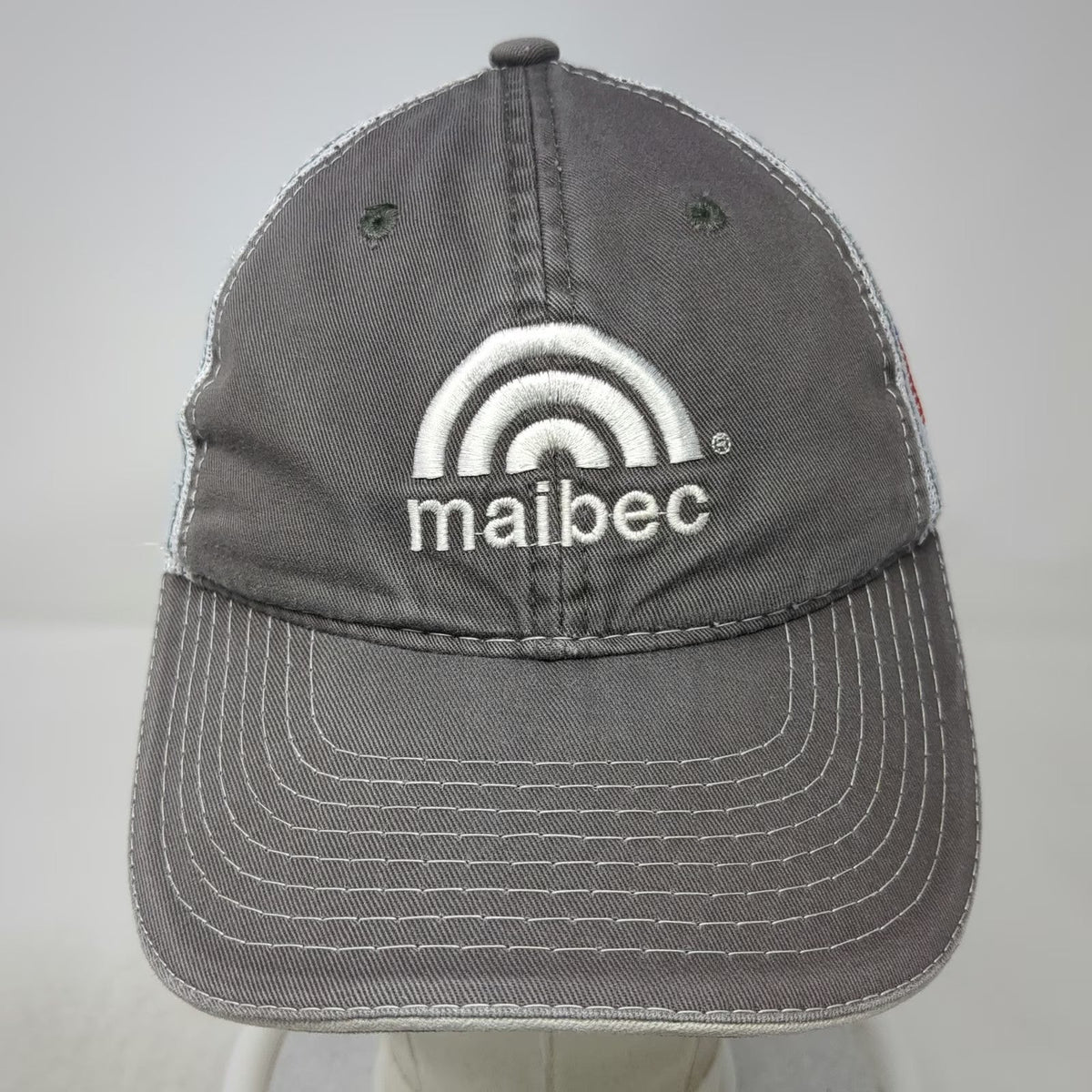 Outdoor Cap Trucker Hat Gray One Size Maibec US Canada Flags Mesh Snapback