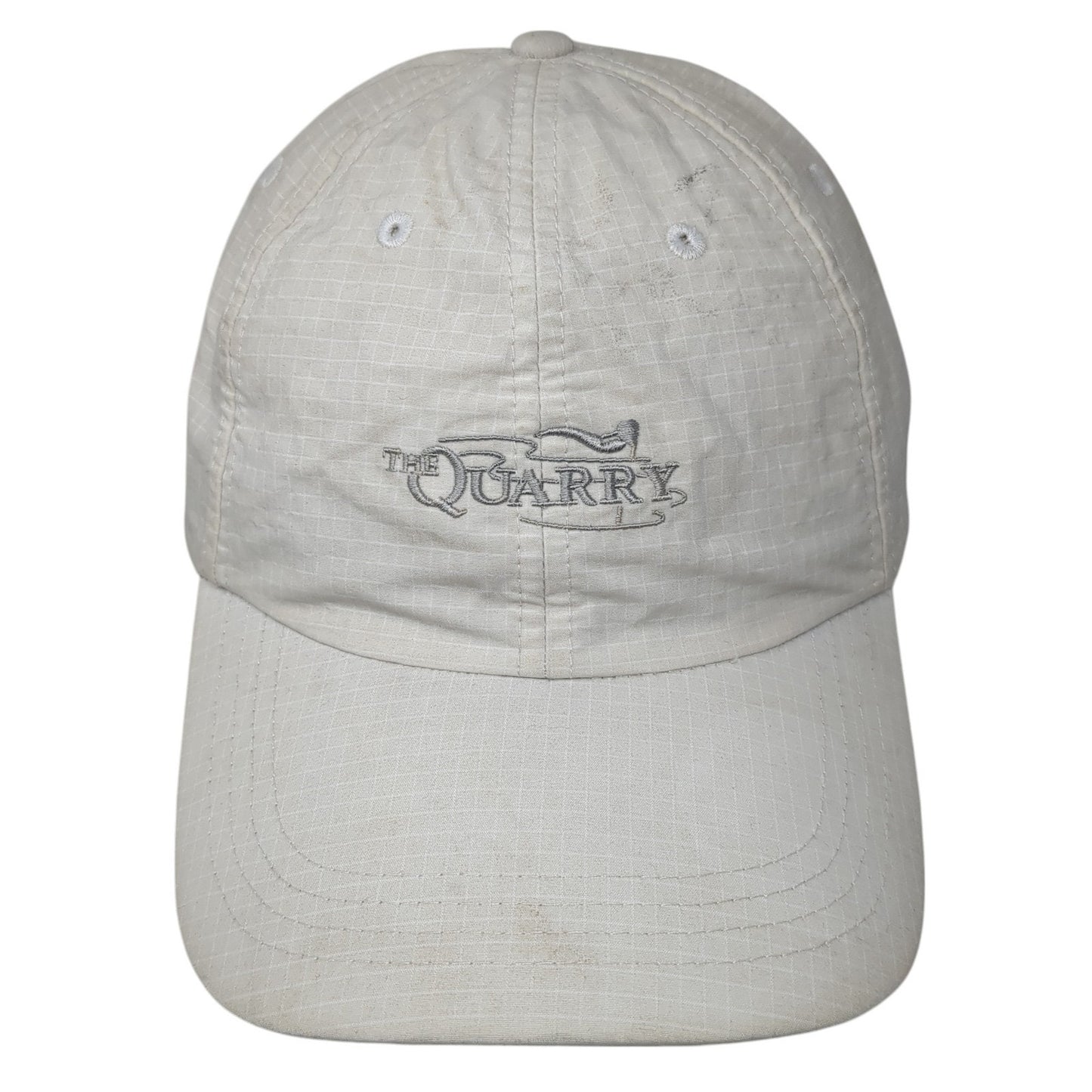 The Quarry Strapback Baseball Cap Beige One Size Adjustable Embroidered Antigua