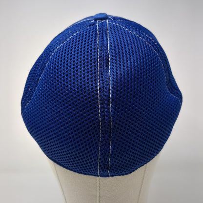 WW Fitted Trucker Hat Blue M/L Embroidered Mesh Back 6 Panel 39Thirty New Era