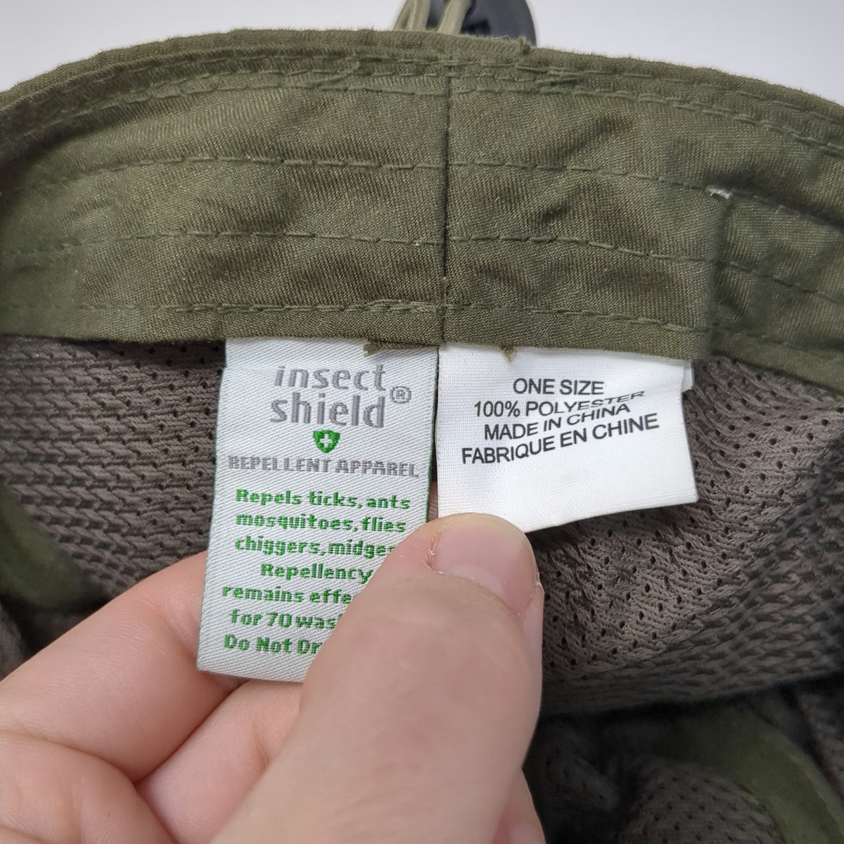 ExOfficio Baseball Cap Green One Size Mesh Lining Insect Shield Toggle Hat