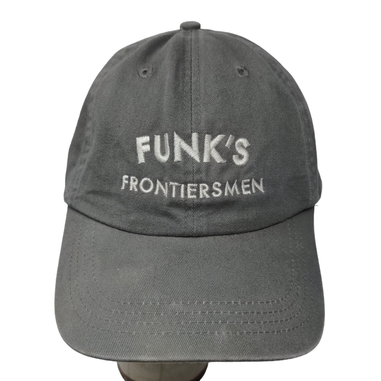 Funk's Frontiersman Men's Slideback Hat Gray Size OSFA Embroidered Logo